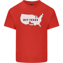 Funny Texas Not Texas State Independence USA Kids T-Shirt Childrens Red