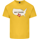 Funny Texas Not Texas State Independence USA Kids T-Shirt Childrens Yellow