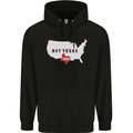 Funny Texas Not Texas State Independence USA Mens 80% Cotton Hoodie Black