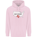 Funny Texas Not Texas State Independence USA Mens 80% Cotton Hoodie Light Pink