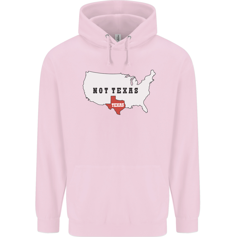 Funny Texas Not Texas State Independence USA Mens 80% Cotton Hoodie Light Pink