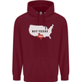 Funny Texas Not Texas State Independence USA Mens 80% Cotton Hoodie Maroon