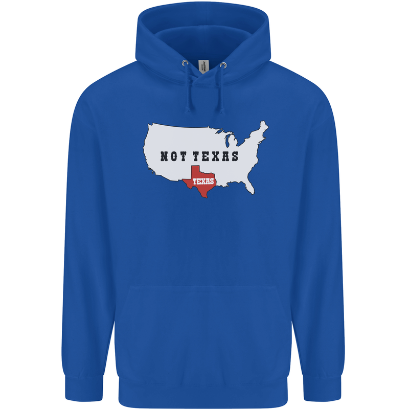 Funny Texas Not Texas State Independence USA Mens 80% Cotton Hoodie Royal Blue