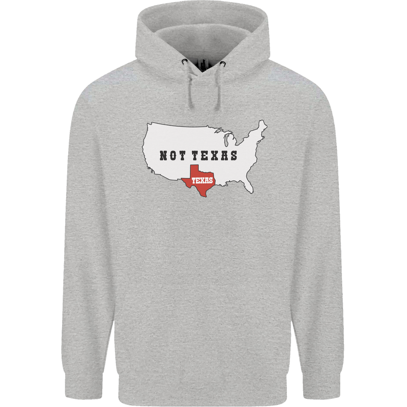 Funny Texas Not Texas State Independence USA Mens 80% Cotton Hoodie Sports Grey