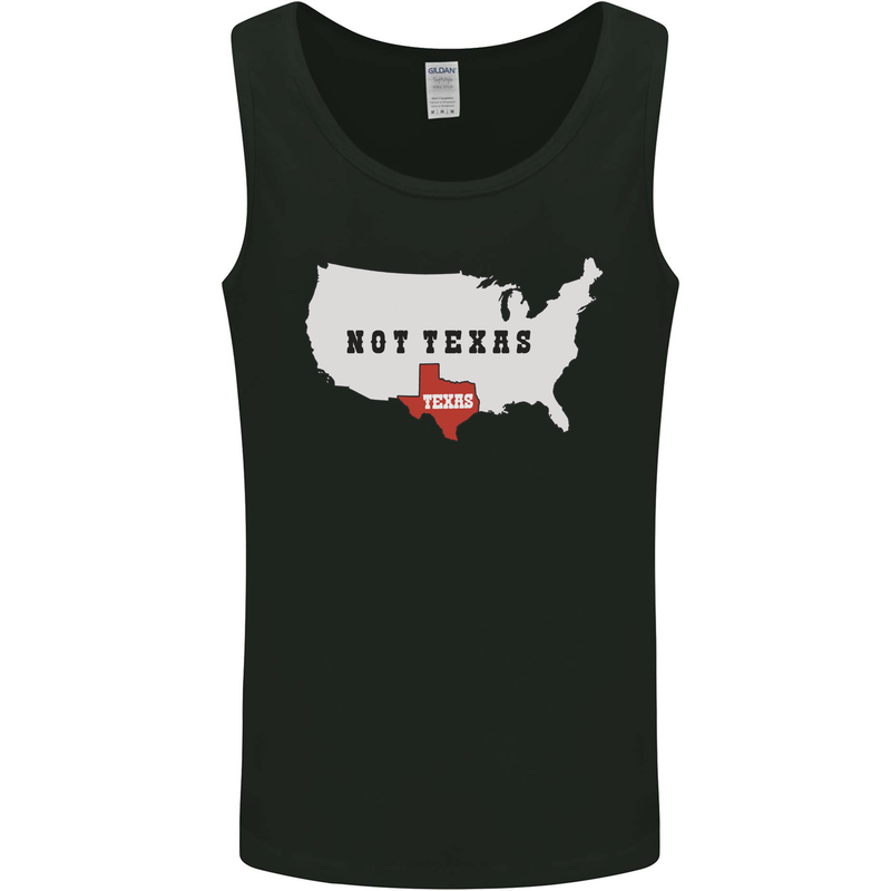 Funny Texas Not Texas State Independence USA Mens Vest Tank Top Black
