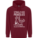 Funny This Princess Wears Ice Skates Skater Childrens Kids Hoodie Maroon
