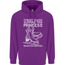 Funny This Princess Wears Ice Skates Skater Childrens Kids Hoodie Purple