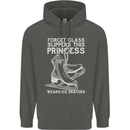 Funny This Princess Wears Ice Skates Skater Childrens Kids Hoodie Storm Grey