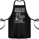 Funny This Princess Wears Ice Skates Skater Cotton Apron 100% Organic Black