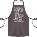 Funny This Princess Wears Ice Skates Skater Cotton Apron 100% Organic Dark Grey