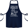 Funny This Princess Wears Ice Skates Skater Cotton Apron 100% Organic Navy Blue