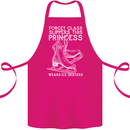 Funny This Princess Wears Ice Skates Skater Cotton Apron 100% Organic Pink