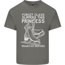 Funny This Princess Wears Ice Skates Skater Kids T-Shirt Childrens Charcoal