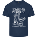 Funny This Princess Wears Ice Skates Skater Kids T-Shirt Childrens Navy Blue