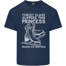 Funny This Princess Wears Ice Skates Skater Kids T-Shirt Childrens Navy Blue