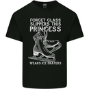 Funny This Princess Wears Ice Skates Skater Mens Cotton T-Shirt Tee Top Black