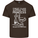 Funny This Princess Wears Ice Skates Skater Mens Cotton T-Shirt Tee Top Dark Chocolate