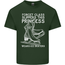 Funny This Princess Wears Ice Skates Skater Mens Cotton T-Shirt Tee Top Forest Green