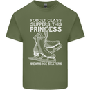 Funny This Princess Wears Ice Skates Skater Mens Cotton T-Shirt Tee Top Military Green