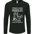 Funny This Princess Wears Ice Skates Skater Mens Long Sleeve T-Shirt Black
