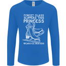 Funny This Princess Wears Ice Skates Skater Mens Long Sleeve T-Shirt Royal Blue