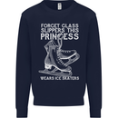 Funny This Princess Wears Ice Skates Skater Mens Sweatshirt Jumper Navy Blue