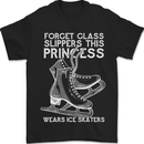 Funny This Princess Wears Ice Skates Skater Mens T-Shirt 100% Cotton Black