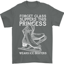 Funny This Princess Wears Ice Skates Skater Mens T-Shirt 100% Cotton Charcoal
