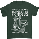 Funny This Princess Wears Ice Skates Skater Mens T-Shirt 100% Cotton Forest Green
