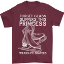 Funny This Princess Wears Ice Skates Skater Mens T-Shirt 100% Cotton Maroon