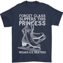 Funny This Princess Wears Ice Skates Skater Mens T-Shirt 100% Cotton Navy Blue