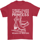 Funny This Princess Wears Ice Skates Skater Mens T-Shirt 100% Cotton Red