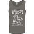 Funny This Princess Wears Ice Skates Skater Mens Vest Tank Top Charcoal