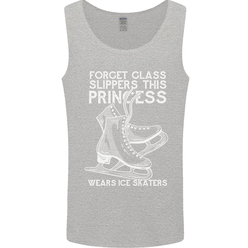 Funny This Princess Wears Ice Skates Skater Mens Vest Tank Top Sports Grey