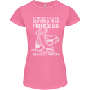 Funny This Princess Wears Ice Skates Skater Womens Petite Cut T-Shirt Azalea