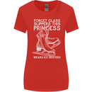 Funny This Princess Wears Ice Skates Skater Womens Wider Cut T-Shirt Red