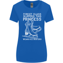 Funny This Princess Wears Ice Skates Skater Womens Wider Cut T-Shirt Royal Blue