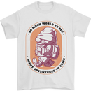 Funny Trekking Gnome Travelling Holiday Mens T-Shirt 100% Cotton White