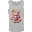 Funny Trekking Gnome Travelling Holiday Mens Vest Tank Top Sports Grey