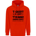 Funny Tyrannosaurus Rex Dinosaur T-Rex Childrens Kids Hoodie Bright Red
