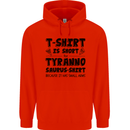 Funny Tyrannosaurus Rex Dinosaur T-Rex Childrens Kids Hoodie Bright Red