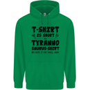 Funny Tyrannosaurus Rex Dinosaur T-Rex Childrens Kids Hoodie Irish Green