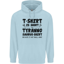 Funny Tyrannosaurus Rex Dinosaur T-Rex Childrens Kids Hoodie Light Blue