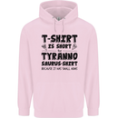 Funny Tyrannosaurus Rex Dinosaur T-Rex Childrens Kids Hoodie Light Pink