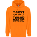 Funny Tyrannosaurus Rex Dinosaur T-Rex Childrens Kids Hoodie Orange