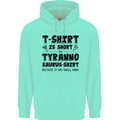 Funny Tyrannosaurus Rex Dinosaur T-Rex Childrens Kids Hoodie Peppermint