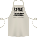 Funny Tyrannosaurus Rex Dinosaur T-Rex Cotton Apron 100% Organic Natural