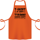 Funny Tyrannosaurus Rex Dinosaur T-Rex Cotton Apron 100% Organic Orange