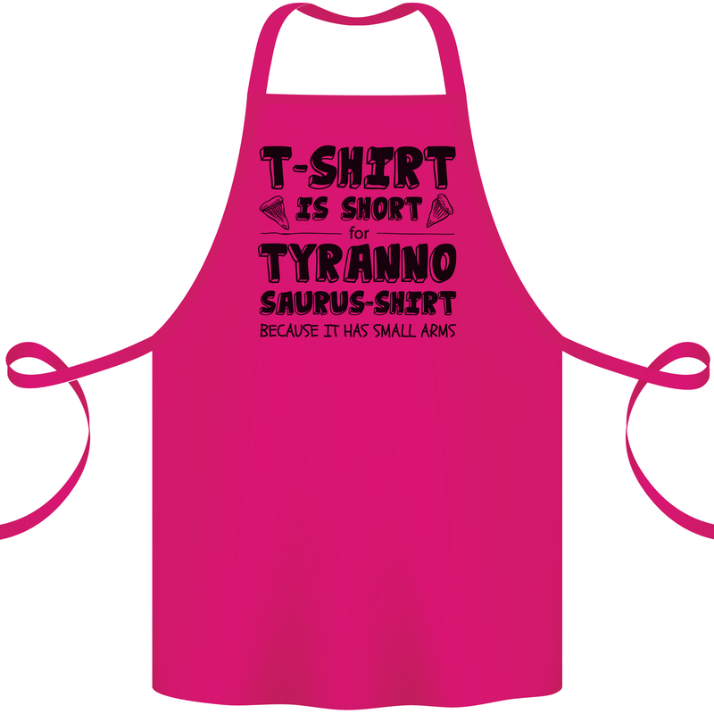 Funny Tyrannosaurus Rex Dinosaur T-Rex Cotton Apron 100% Organic Pink
