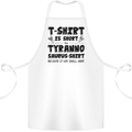 Funny Tyrannosaurus Rex Dinosaur T-Rex Cotton Apron 100% Organic White